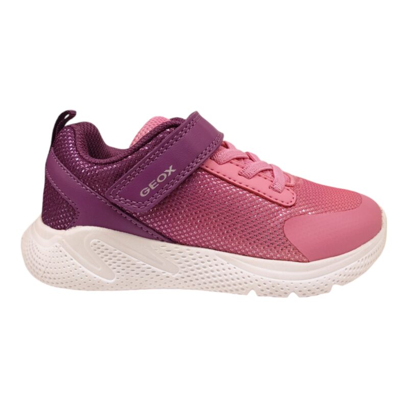 Sneakers ginnica bambina primi passi in tessuto viola e fucsia con strappo e lacci elastici – Geox 2 Sneakers ginnica bambina primi passi in tessuto viola e fucsia con strappo e lacci elastici – Geox