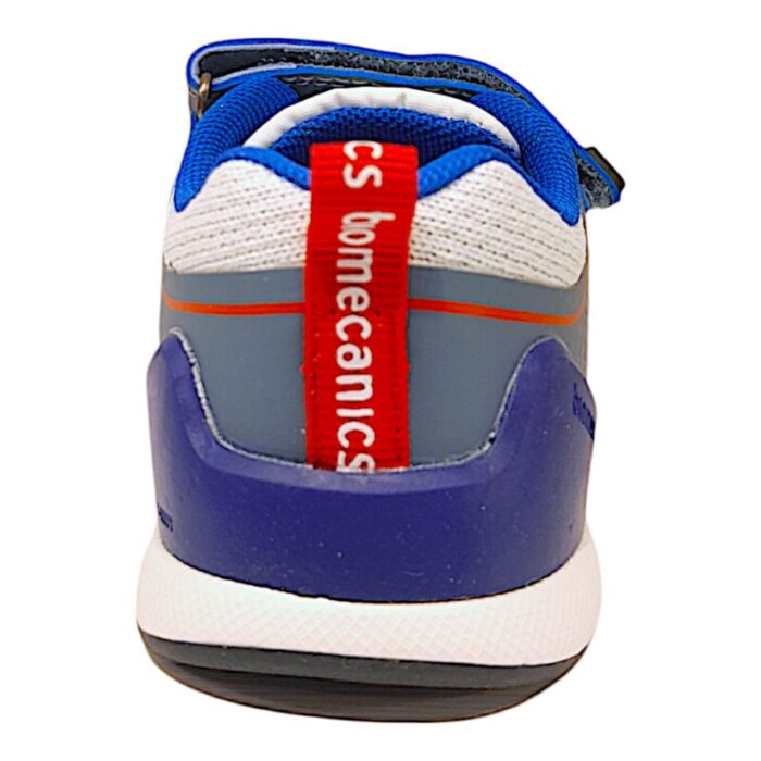 Sneakers ginnica bianco e blu con dettagli petrolio e navy – Biomecanics