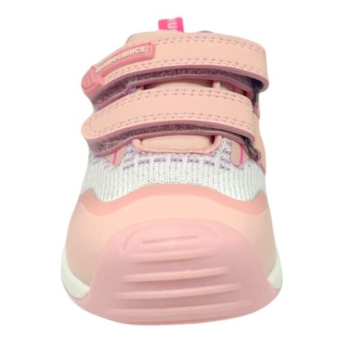 Sneakers ginnica per bambina bianco e rosa con dettagli lilla e rossi – Biomecanics
