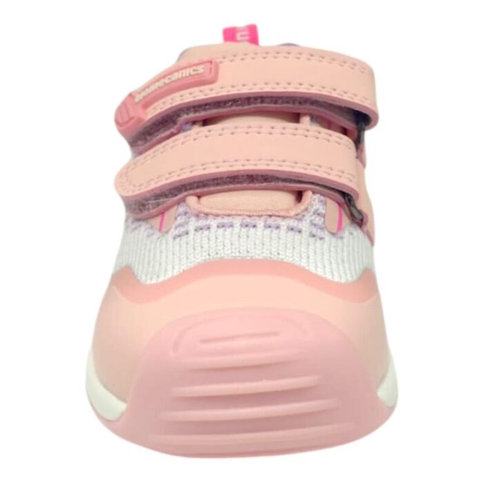 Sneakers ginnica per bambina bianco e rosa con dettagli lilla e rossi – Biomecanics