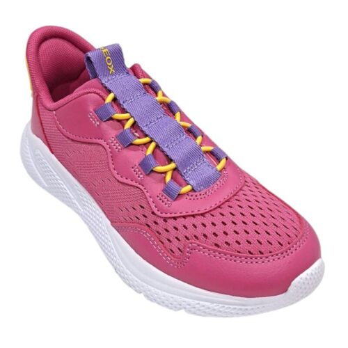 Sneakers ginnica ragazza dark fucsia-viola slip on con lacci elastici - Geox 2 Sneakers ginnica ragazza dark fucsia-viola slip on con lacci elastici - Geox