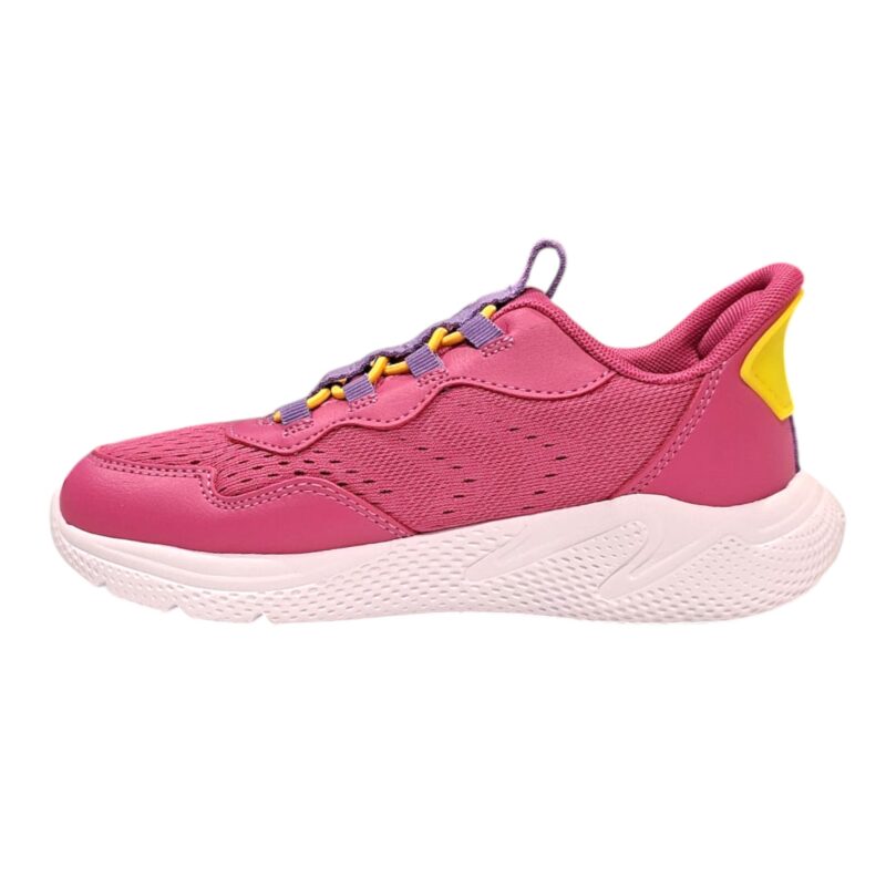 Sneakers ginnica ragazza dark fucsia-viola slip on con lacci elastici - Geox 3 Sneakers ginnica ragazza dark fucsia-viola slip on con lacci elastici - Geox