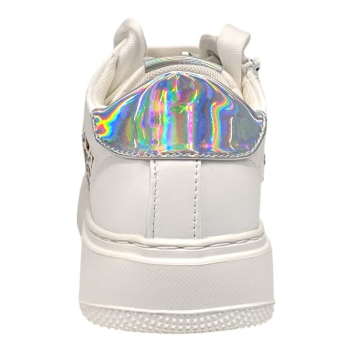 Sneakers gioiello basse bianche per bambina-ragazza traforate con brillantini - Asso