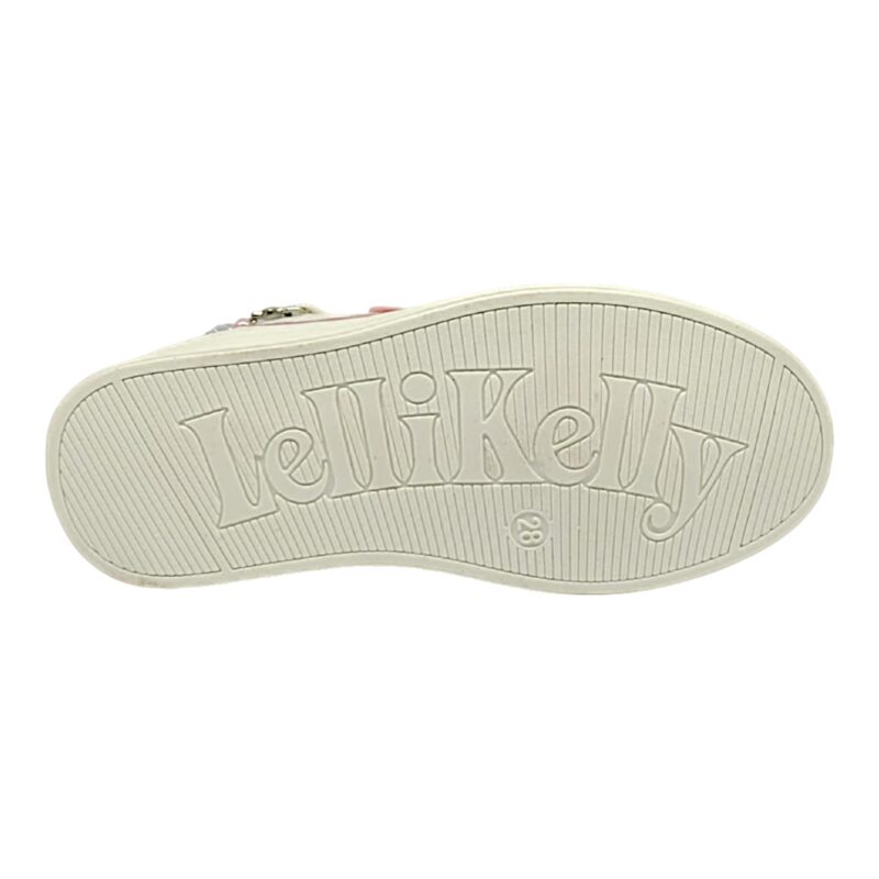 Sneakers gioiello retata per bambina bianca-rosa-glitter con bracciale, velcro e lacci elastici – Lelli Kelly 5 Sneakers gioiello retata bianco-rosa-glitter con bracciale, velcro e lacci elastici – Lelli Kelly