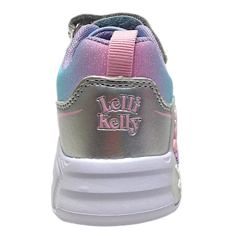 Sneakers glitterate rosa-celeste-multicolor per bambina con luci, sirena decorativa, strappo grigio effetto squame e lacci elastici - Lelli Kelly 4 Sneakers glitter rosa-celeste-multicolor per bambina con luci, sirena decorativa, strappo grigio effetto squame e lacci elastici - Lelli Kelly