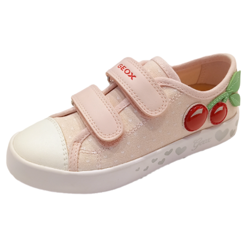 Sneakers in tessuto rosa con ciliege - Geox