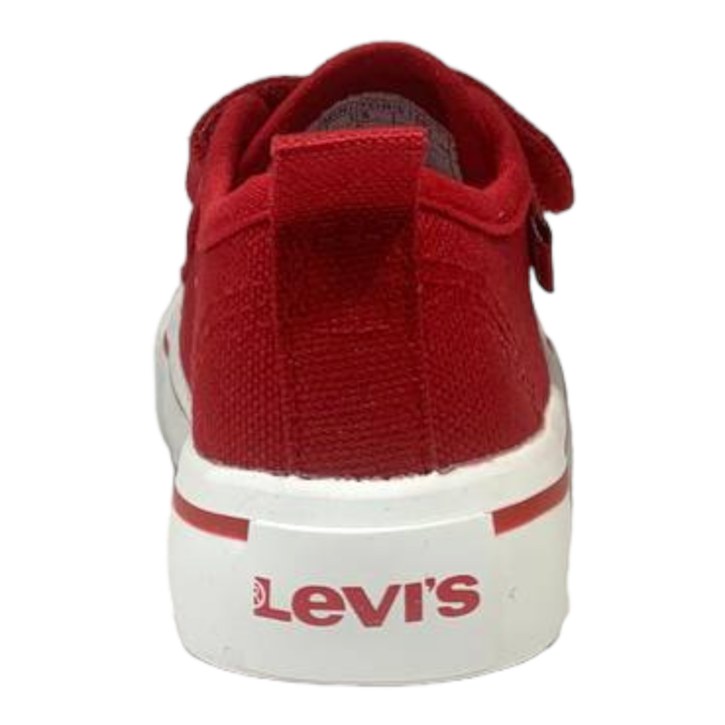 Sneakers in tessuto rosse unisex primi passi tipo Converse con strappo e lacci elastici - Levi's 5 Sneakers in tessuto rosse unisex primi passi tipo Converse con strappo e lacci elastici - Levi's
