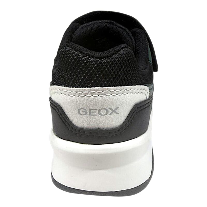 Sneakers nere, grigie e verdi per bambino-ragazzo con strappo e lacci elastici - Geox 4 Sneakers nere, grigie e verdi per ragazzo con strappo e lacci elastici - Geox