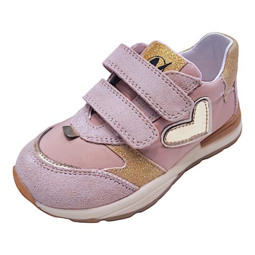 Sneakers per bambina old rose-gold con strappi – Naturino