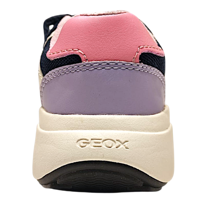 Sneakers sportive per bambina primi passi blu-lilla in pelle scamosciata e doppio strappo - Geox 4 Sneakers per bambina primi passi in pelle scamosciata blu-lilla e doppio strappo - Geox