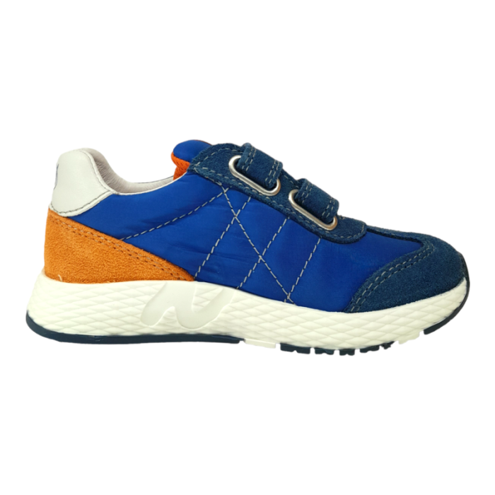 Sneakers per bambino jesko vl. azzurro-arancio - Naturino
