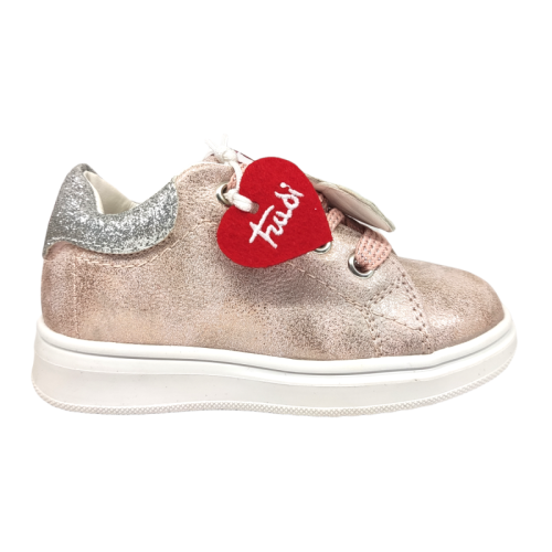 Sneakers pink per bambina primi passi rosa-argento-glitter  - Trudi