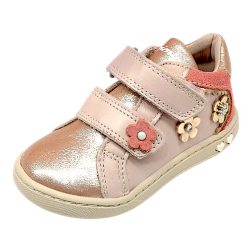 Sneakers primi passi Rosa-Rosa Antico con fiorellini e strappi - Primigi