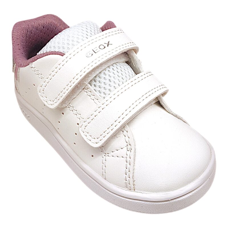 Sneakers primi passi bambina white-silver-old pink con strappi – Geox 1 Sneakers primi passi bambina white-silver-old pink con strappi – Geox