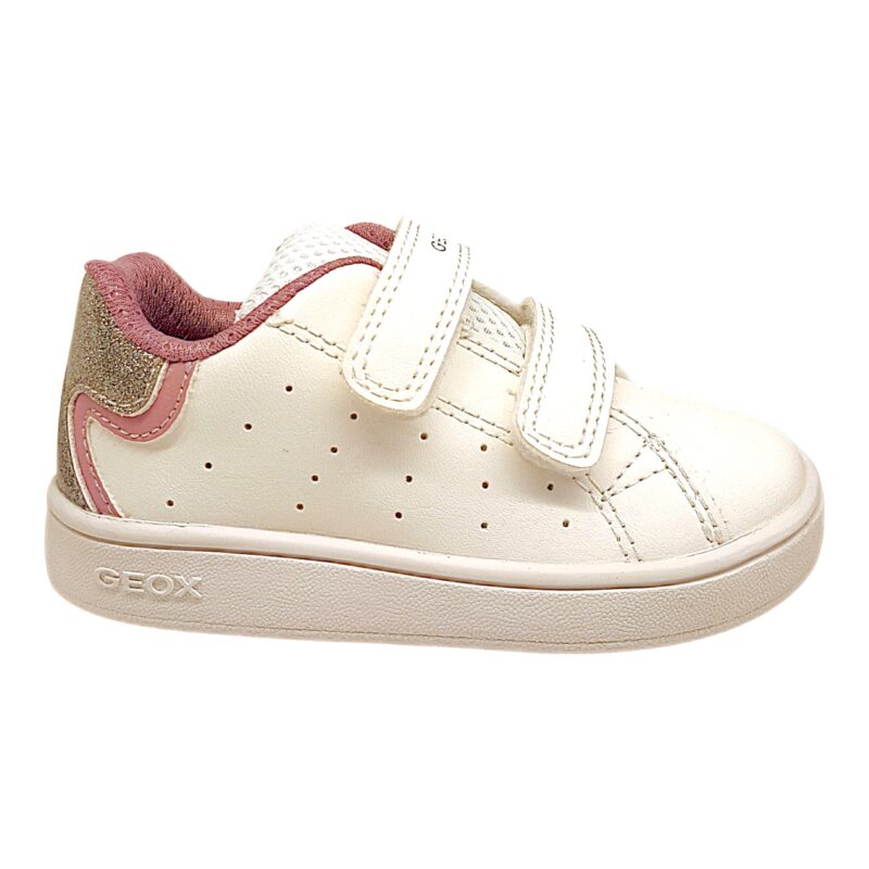 Sneakers primi passi bambina white-silver-old pink con strappi – Geox 2 Sneakers primi passi bambina white-silver-old pink con strappi – Geox