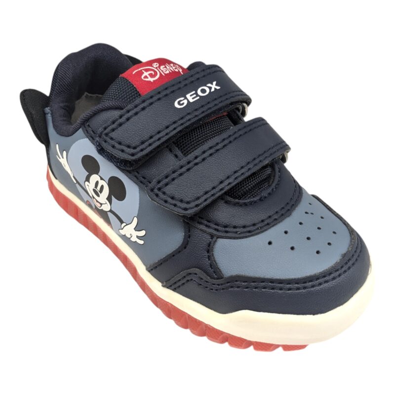 Sneakers sportiva primi passi bambino Mickey Mouse blu e rosso con luci e doppio strappo – Geox 1 Sneakers primi passi bambino Mickey Mouse blu e rosso con luci e doppio strappo – Geox