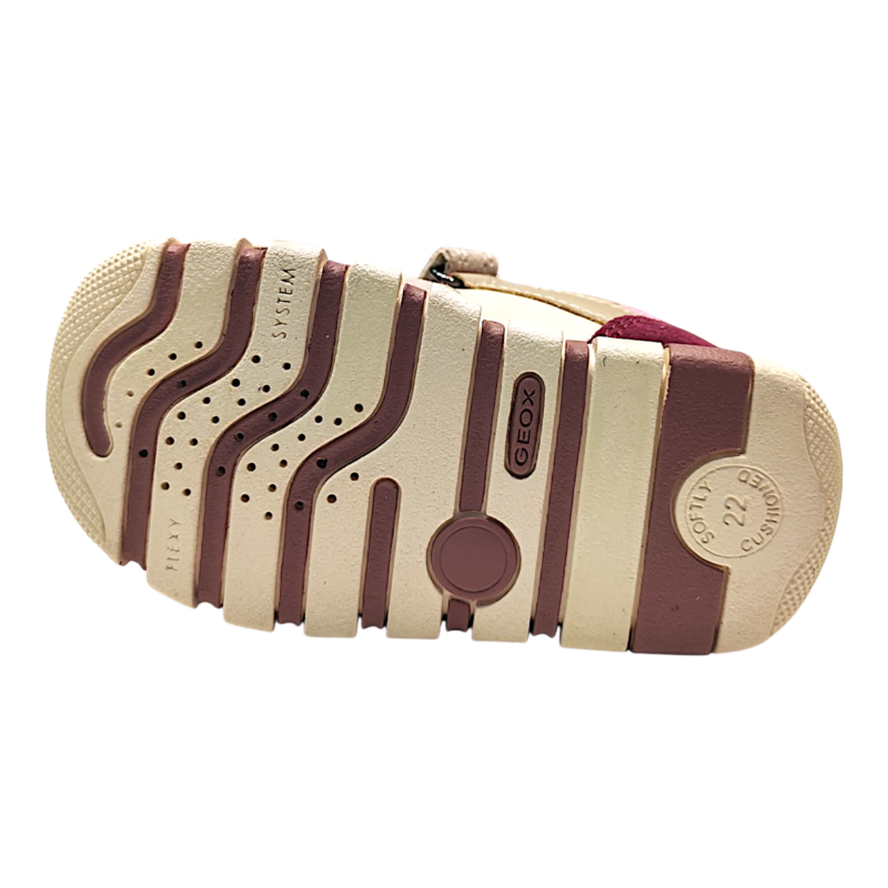 Sneakers primi passi beige e rosa per bambina con doppio strappo e suola flessibile - Geox 5 Sneakers primi passi beige e rosa per bambina con doppio strappo e suola flessibile - Geox