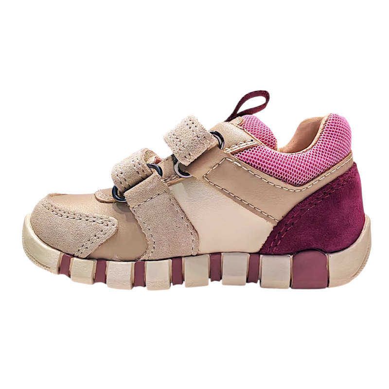 Sneakers primi passi beige e rosa per bambina con doppio strappo e suola flessibile - Geox 3 Sneakers primi passi beige e rosa per bambina con doppio strappo e suola flessibile - Geox