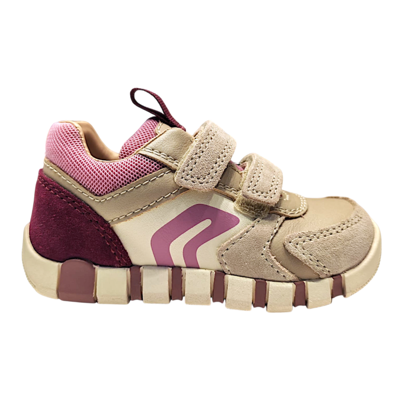 Sneakers primi passi beige e rosa per bambina con doppio strappo e suola flessibile - Geox 2 Sneakers primi passi beige e rosa per bambina con doppio strappo e suola flessibile - Geox