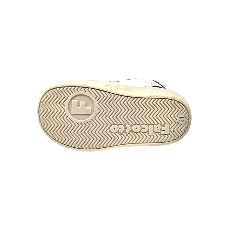 Sneakers primi passi bianco-blu per bambino con stella turchese e due strappi - Falcotto 5 Sneakers primi passi bianco-blu per bambino con stella turchese e due strappi - Falcotto
