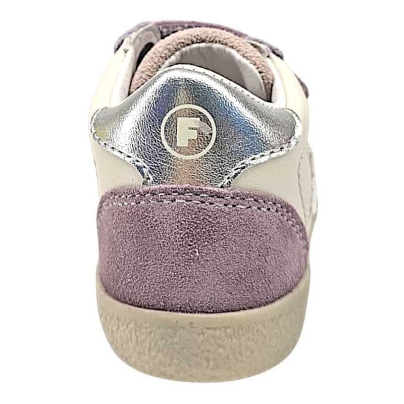 Sneakers primi passi bianco-rosa cipria per bambina con stella bianca e doppio strappo - Falcotto 4 Sneakers primi passi bianco-rosa cipria per bambina con stella bianca e doppio strappo - Falcotto