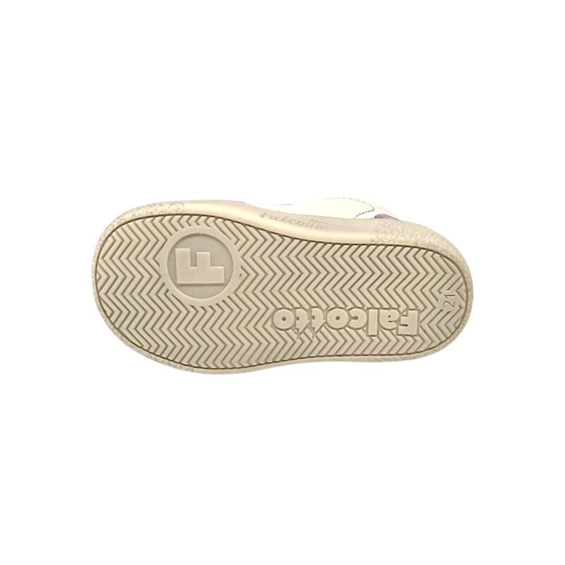 Sneakers primi passi bianco-rosa cipria per bambina con stella bianca e doppio strappo - Falcotto 5 Sneakers primi passi bianco-rosa cipria per bambina con stella bianca e doppio strappo - Falcotto