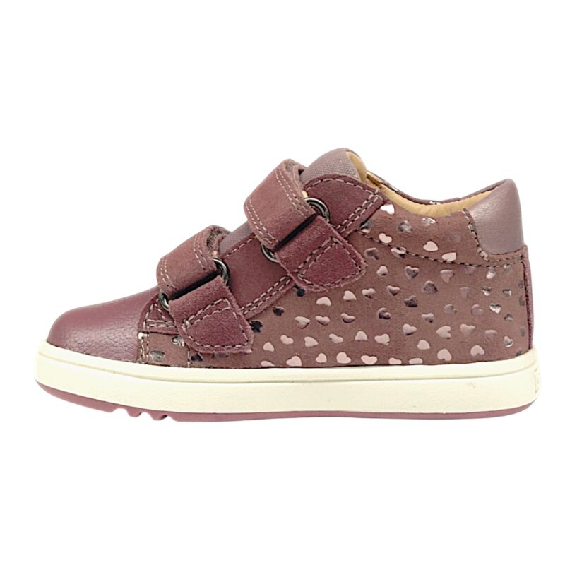 Sneakers primi passi bimba old rose con cuoricini dorati e strappi – Geox 3 Sneakers primi passi bimba old rose con cuoricini dorati e strappi – Geox