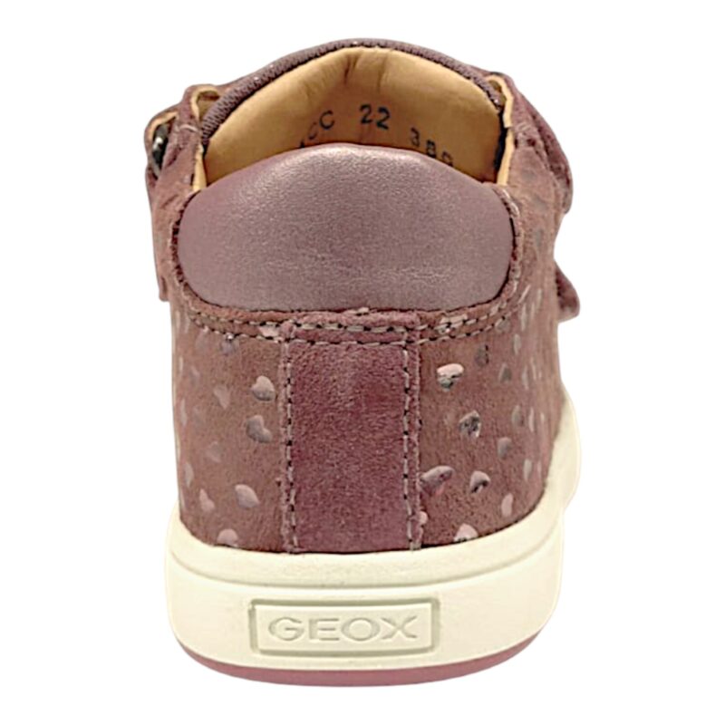 Sneakers primi passi bimba old rose con cuoricini dorati e strappi – Geox 4 Sneakers primi passi bimba old rose con cuoricini dorati e strappi – Geox