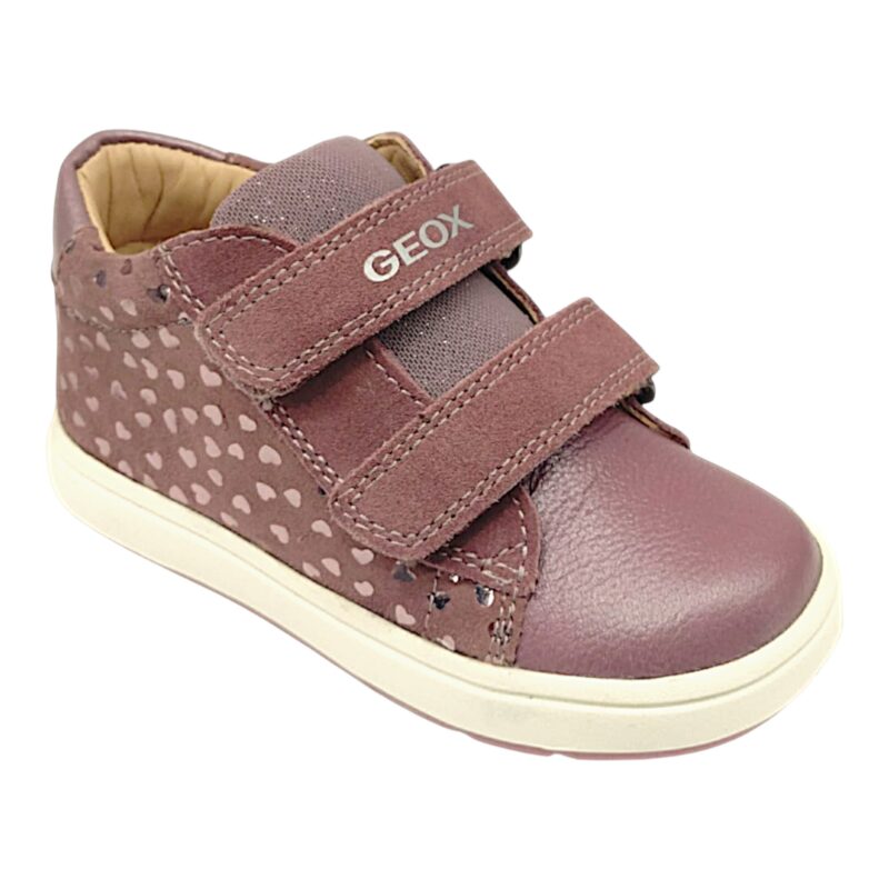 Sneakers primi passi bimba old rose con cuoricini dorati e strappi – Geox 1 Sneakers primi passi bimba old rose con cuoricini dorati e strappi – Geox