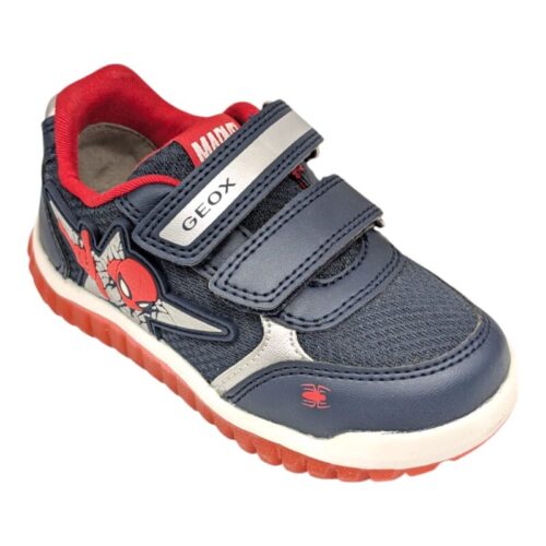 Sneakers primi passi bimbo spider-man con luci red-navy e doppio strappo - Geox