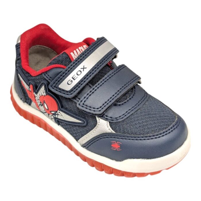 Sneakers primi passi bimbo spider-man con luci red-navy e doppio strappo - Geox