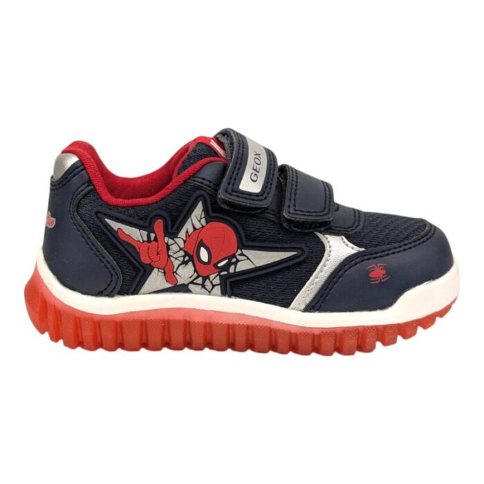 Sneakers primi passi bimbo spider-man con luci red-navy e doppio strappo - Geox