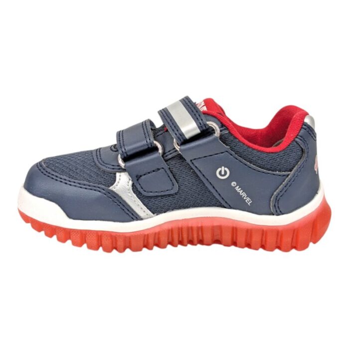 Sneakers primi passi bimbo spider-man con luci red-navy e doppio strappo - Geox