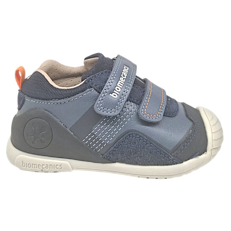 Sneakers primi passi blu-azzurre per bambino con doppio strappo a velcro - Biomecanics 2 Sneakers primi passi blu-azzurre per bambino con doppio strappo a velcro - Biomecanics