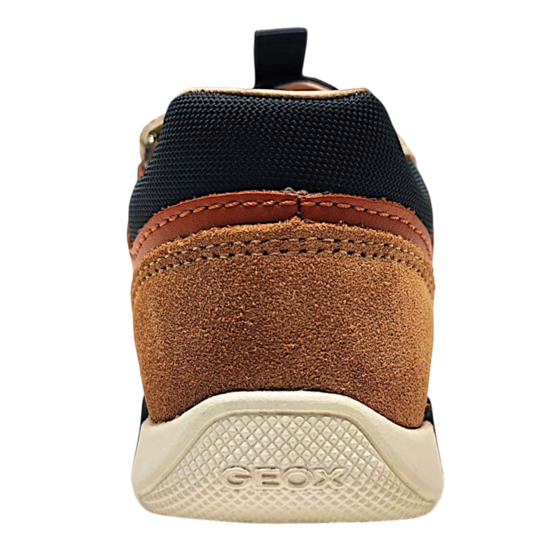Sneakers primi passi taupe-blu-arancio per bambino con doppio strappo e suola flessibile - Geox 4 Sneakers primi passi taupe-blu-arancio per bambino con doppio strappo e suola flessibile - Geox