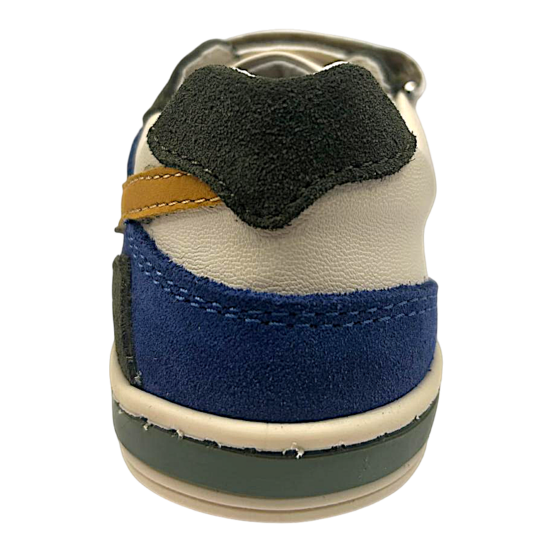 Sneakers primi passi verde militare, panna e giallo per bambino con doppio strappo - Primigi 4 Sneakers primi passi verde militare, panna e giallo per bambino con doppio strappo - Primigi
