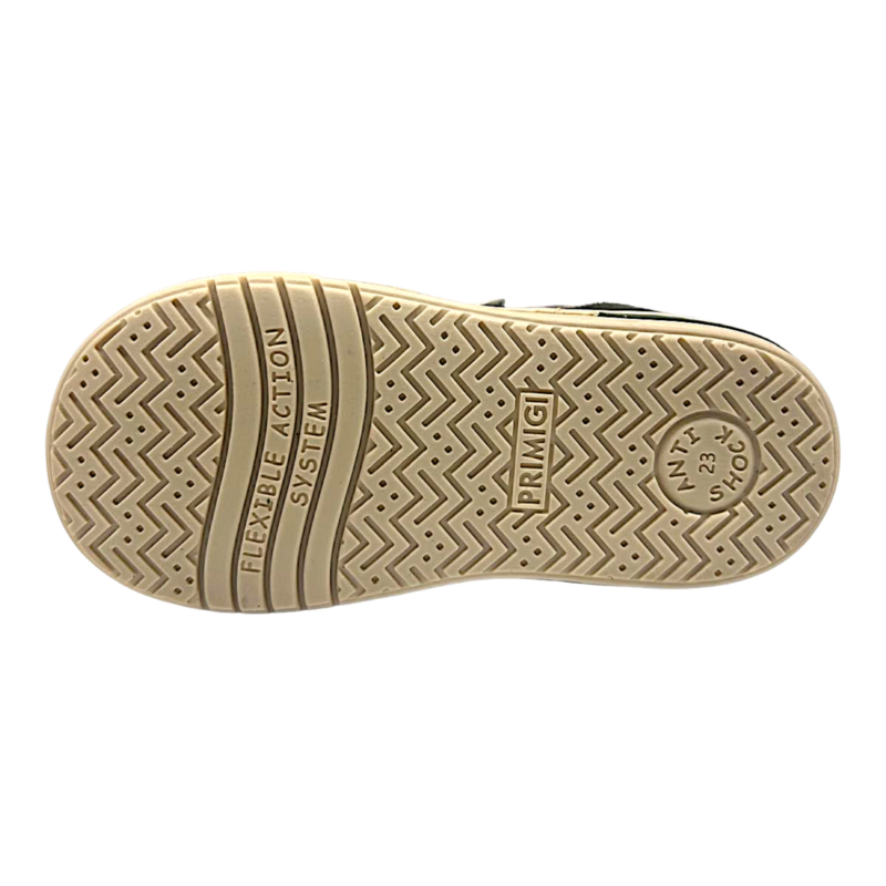 Sneakers primi passi verde militare, panna e giallo per bambino con doppio strappo - Primigi 5 Sneakers primi passi verde militare, panna e giallo per bambino con doppio strappo - Primigi