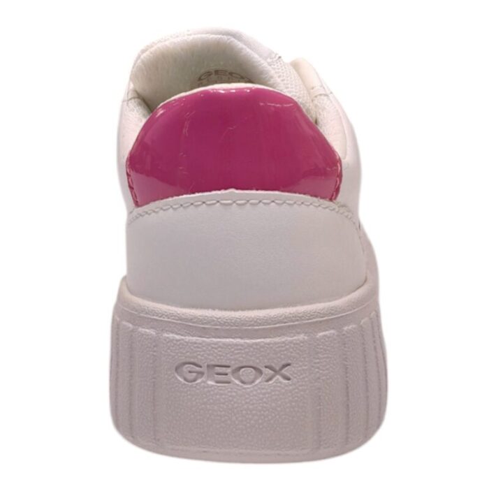 Sneakers ragazza white-pink con fulmine glitter multicolor - Geox