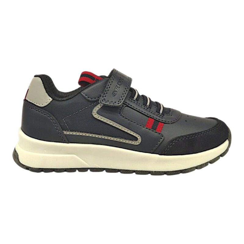 Sneakers ragazzo blu navy-dark red con strappo e lacci elastici - Geox 2 Sneakers ragazzo navy-dark red con strappo e lacci elastici - Geox