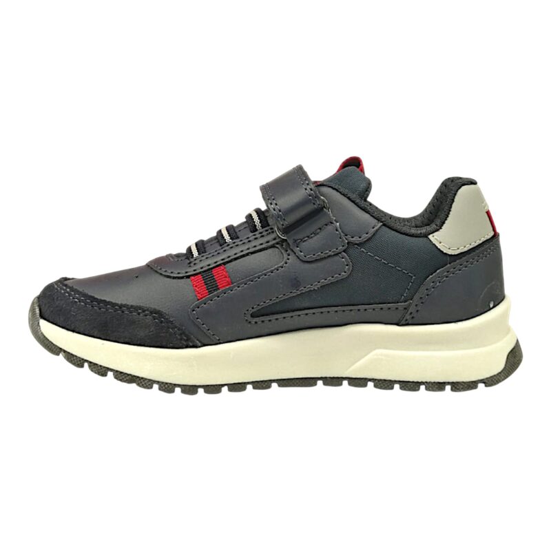 Sneakers ragazzo blu navy-dark red con strappo e lacci elastici - Geox 3 Sneakers ragazzo navy-dark red con strappo e lacci elastici - Geox