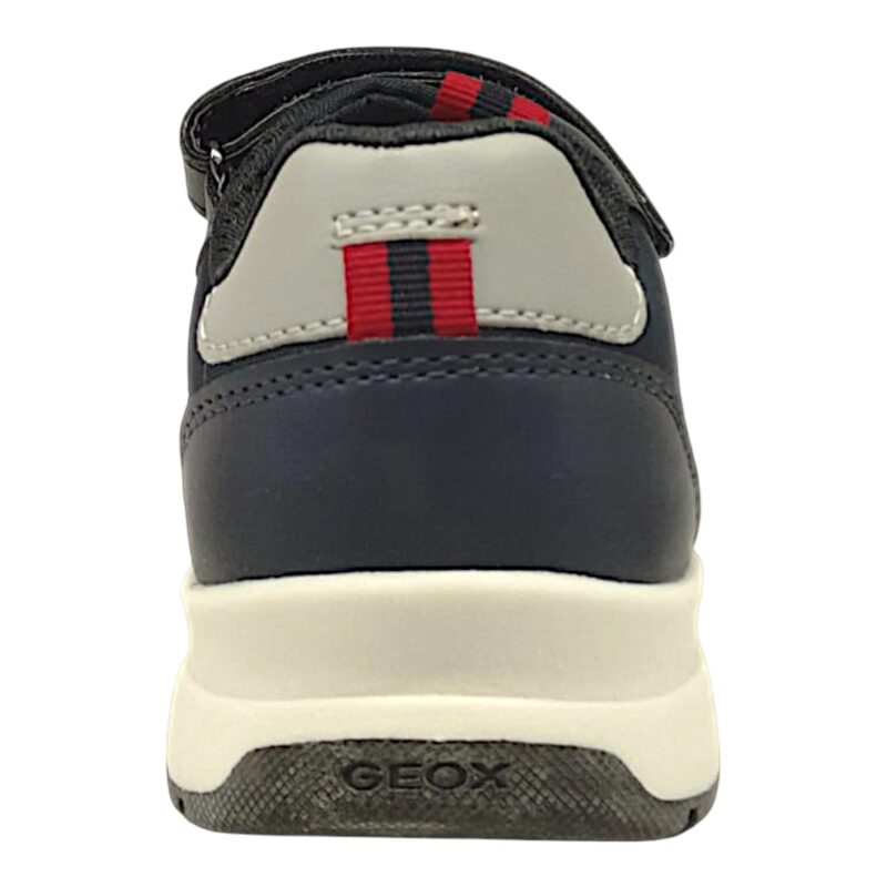 Sneakers ragazzo blu navy-dark red con strappo e lacci elastici - Geox 4 Sneakers ragazzo navy-dark red con strappo e lacci elastici - Geox