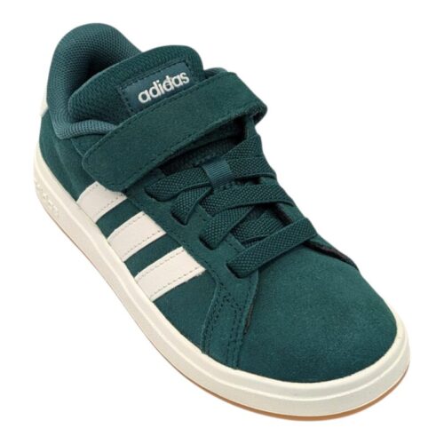 Sneakers scamosciata sportiva white-green con strappi e lacci elastici – Adidas