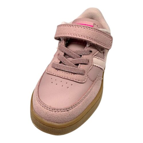 Sneakers scamosciate rosa nude per bambina con strappo e lacci elastici - Victoria 6 Sneakers scamosciate rosa nude per bambina con strappo e lacci elastici - Victoria
