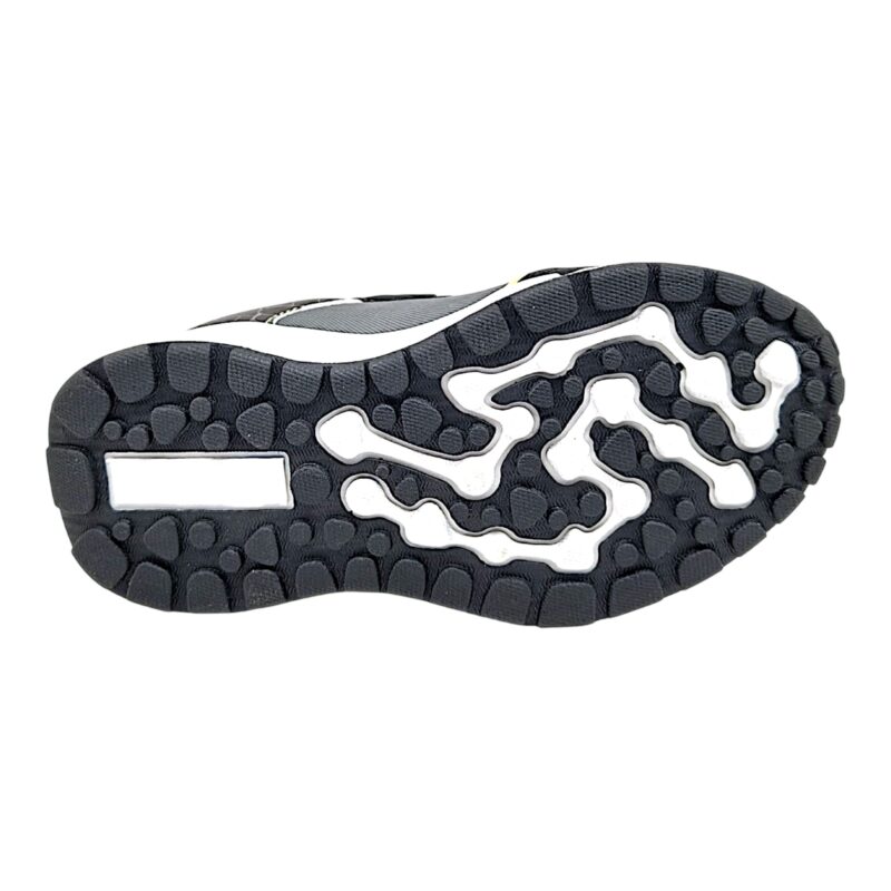 Sneakers sportiva nero-grigio-verde Hulk per bambino con strappo, lacci elastici e luci – Alek Moda Silver 5 Sneakers sportiva Hulk per bambino nero-grigio-verde con strappo, lacci elastici e luci – Alek Moda Silver