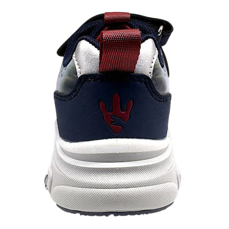 Sneakers sportiva blu per bambino con Spinosauro, luci, strappo e lacci elastici - Bull Boys 4 Sneakers sportiva blu per bambino con Spinosauro, luci, strappo e lacci elastici - Bull Boys