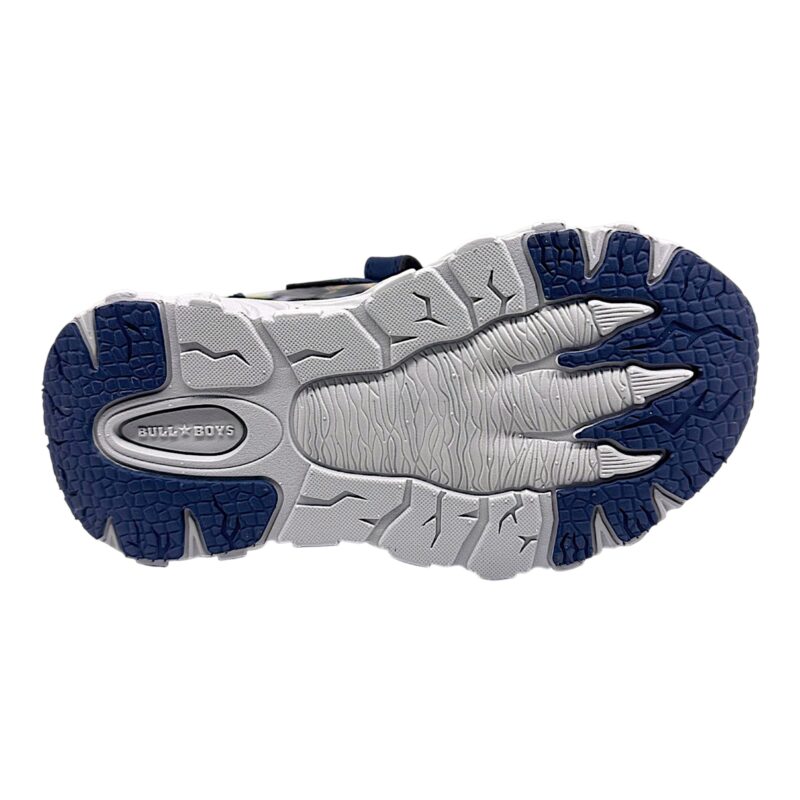 Sneakers sportiva blu per bambino con Spinosauro, luci, strappo e lacci elastici - Bull Boys 5 Sneakers sportiva blu per bambino con Spinosauro, luci, strappo e lacci elastici - Bull Boys