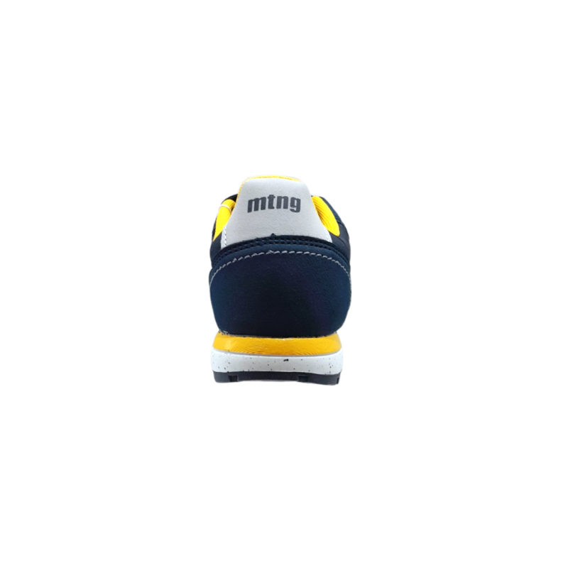 Sneakers sportiva fantasia militare blu per bambino, dettagli giallo-grigio, punta rinforzata in pelle con strappo e lacci elastici – Mtng 4 Sneakers sportiva fantasia militare blu per bambino, dettagli giallo-grigio, punta rinforzata in pelle con strappo e lacci elastici – Mtng