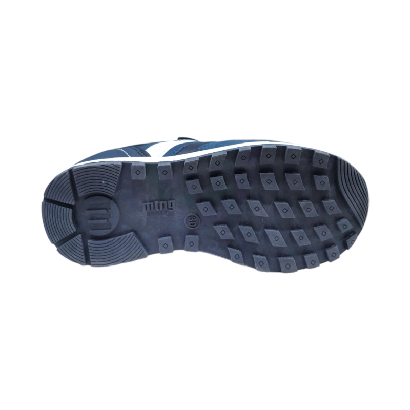 Sneakers sportiva fantasia militare blu per bambino, dettagli giallo-grigio, punta rinforzata in pelle con strappo e lacci elastici – Mtng 5 Sneakers sportiva fantasia militare blu per bambino, dettagli giallo-grigio, punta rinforzata in pelle con strappo e lacci elastici – Mtng