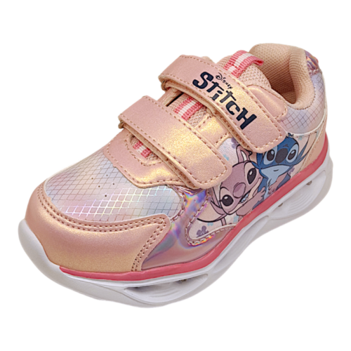 Sneakers sportiva invernale rosa per bambina con Stitch, luci e doppio strappo – Alek Moda Silver 9 Sneakers sportiva invernale per bambina pink con stitch, luci e doppio strappo – Alek Moda Silver