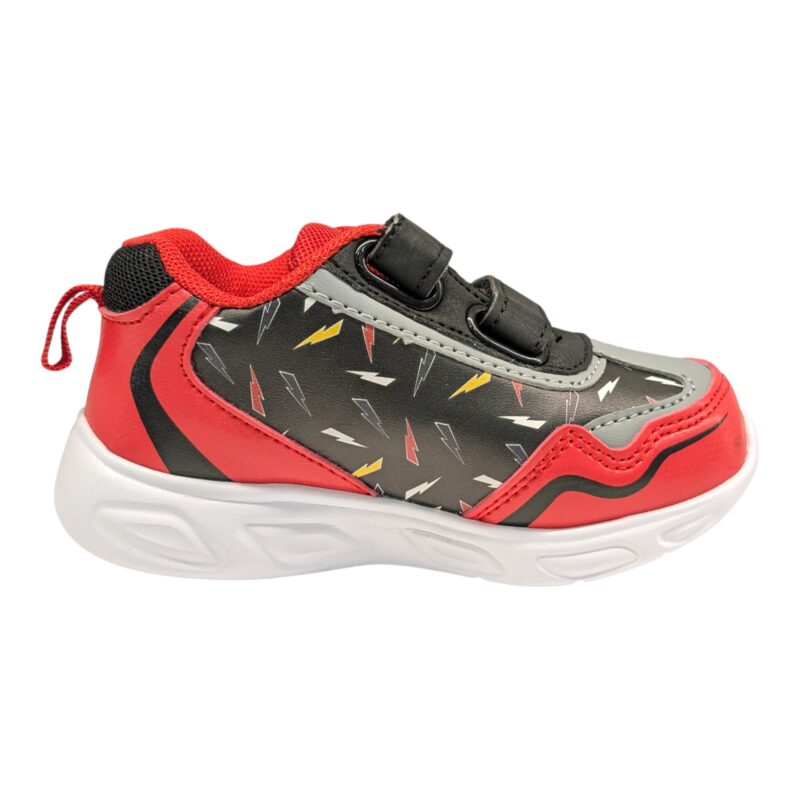Sneakers sportiva invernale per bambino black-red Cars con luci e doppio strappo – Alek Moda Silver 2 Sneakers sportiva invernale per bambino black-red cars con luci e doppio strappo – Alek Moda Silver